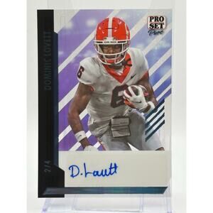 2024 Leaf Pro Set Pure Dominic Lovett Stardust Auto 2/4 SP Georgia Detroit Lions